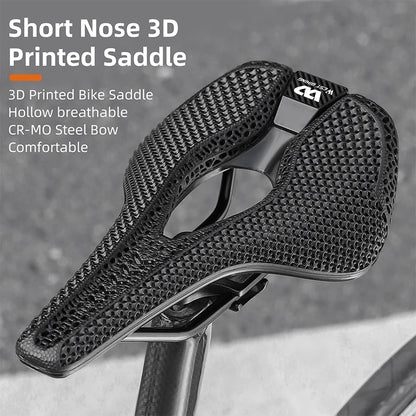 WEST BIKING 3D Printed Bicycle Saddle MTB, road bike racing, triathlon, and enduro cycling.