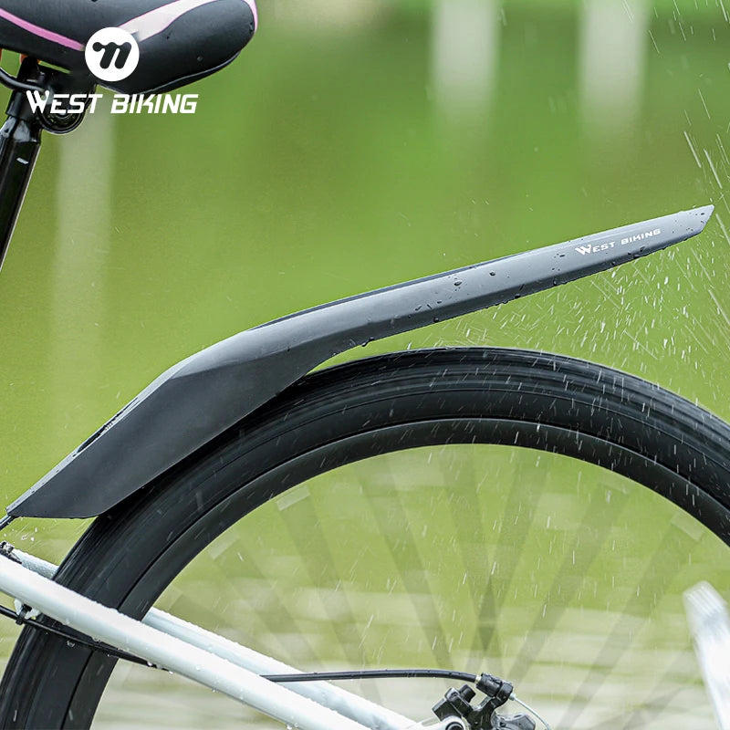 WEST BIKING 2pcs Bike Mudguard Set for 22-24 Inch MTB - Front & Rear Fender Cycling Wheel Wings - Durable Light Weight Mountain Bike Fender