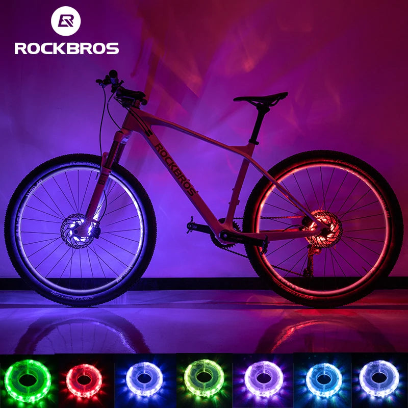 ROCKBROS Bicycle Wheel Light Smart 12 LED Flash Light Warning Light Kids Balance MTB Bike Light Vibration Sensing Light 1PCS