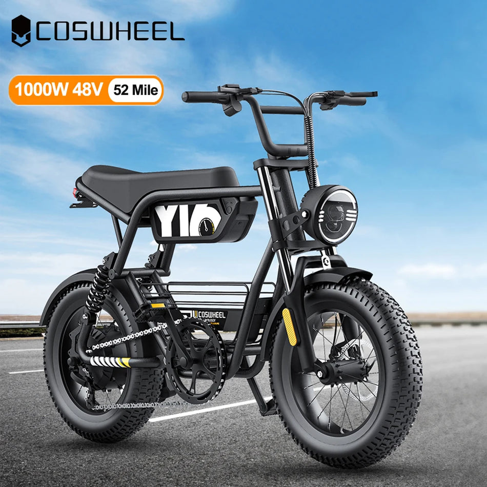 COSWHEEL Y16 Electric Mini Bike – 750W Motor, 48V Battery & 16" Wheels | Velozzo
