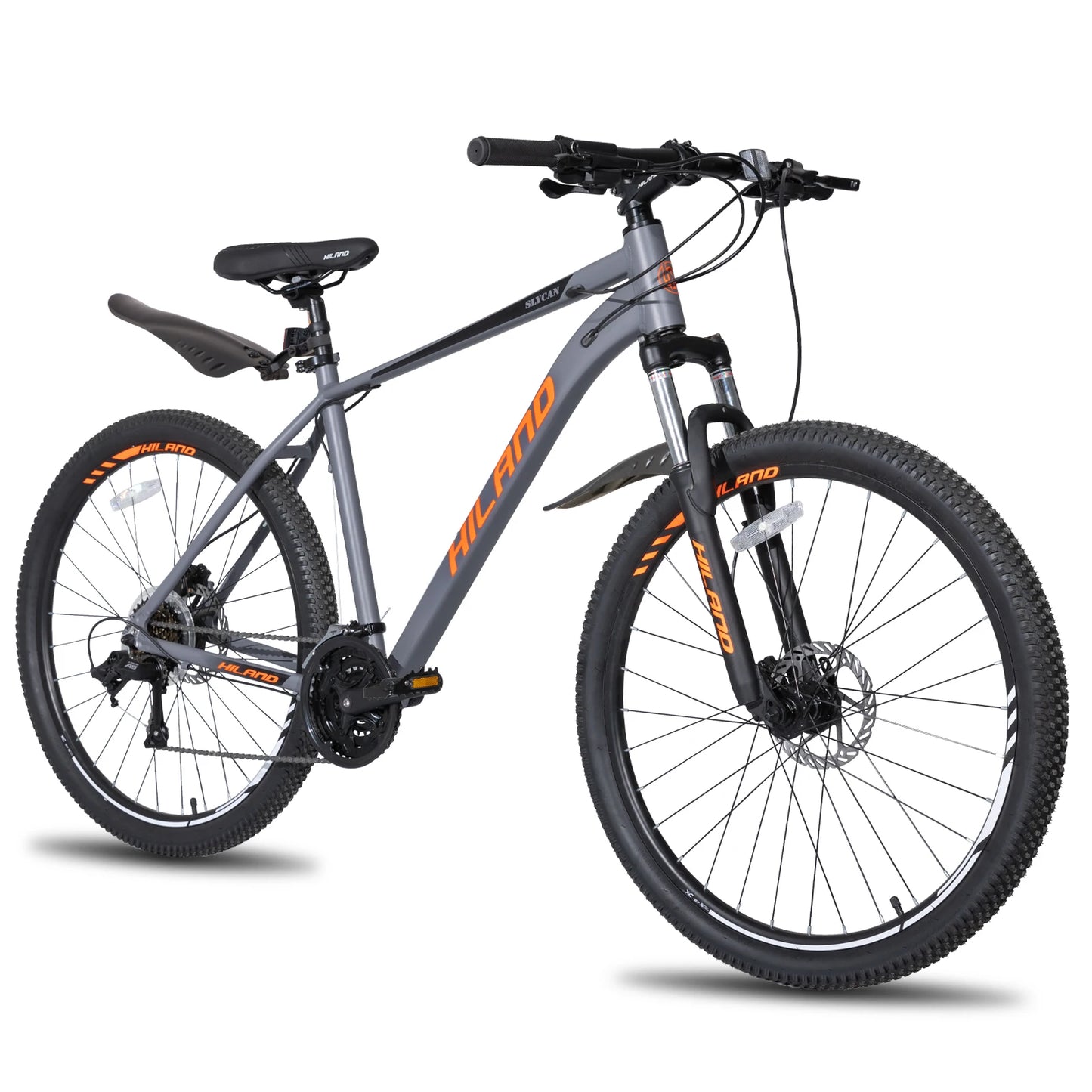 Hiland Aluminum Mountain Bike 27 Speeds, Hydraulic Disc-Brakes,Lock-Out Suspension Fork,27.5 inch Wheel,for Men Mens Bicycle