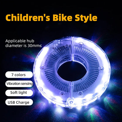 ROCKBROS Bicycle Wheel Light Smart 12 LED Flash Light Warning Light Kids Balance MTB Bike Light Vibration Sensing Light 1PCS