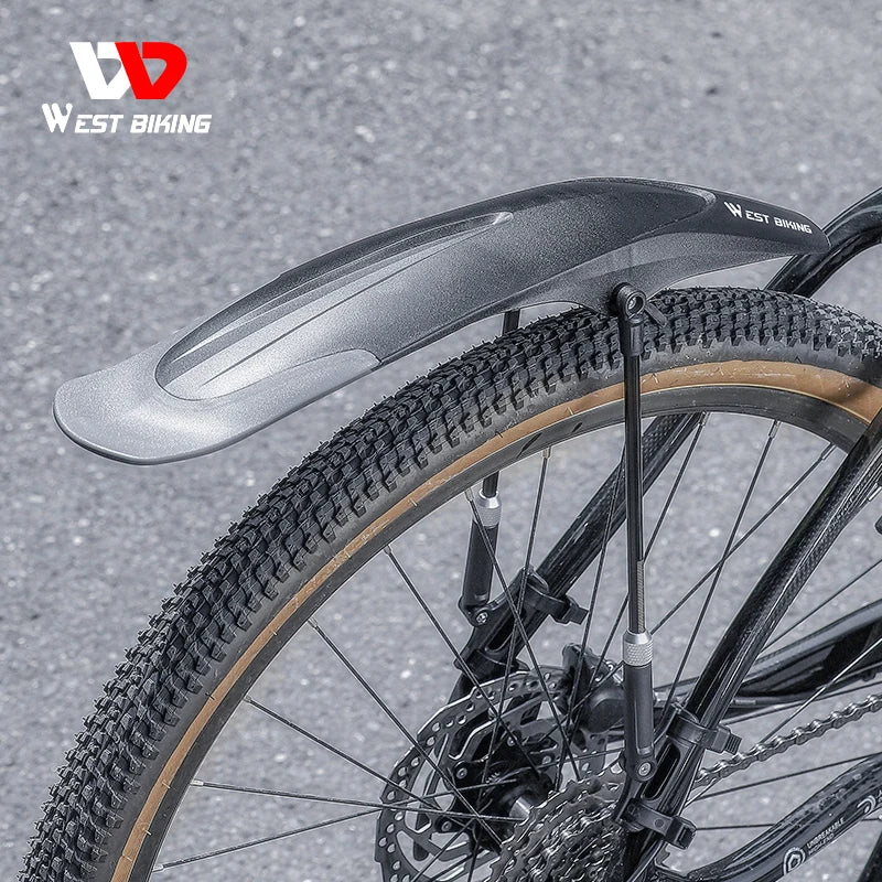 WEST BIKING 26-29 Inch MTB Fender Set Stable Front Mudguard Adjustable Rear Aileron