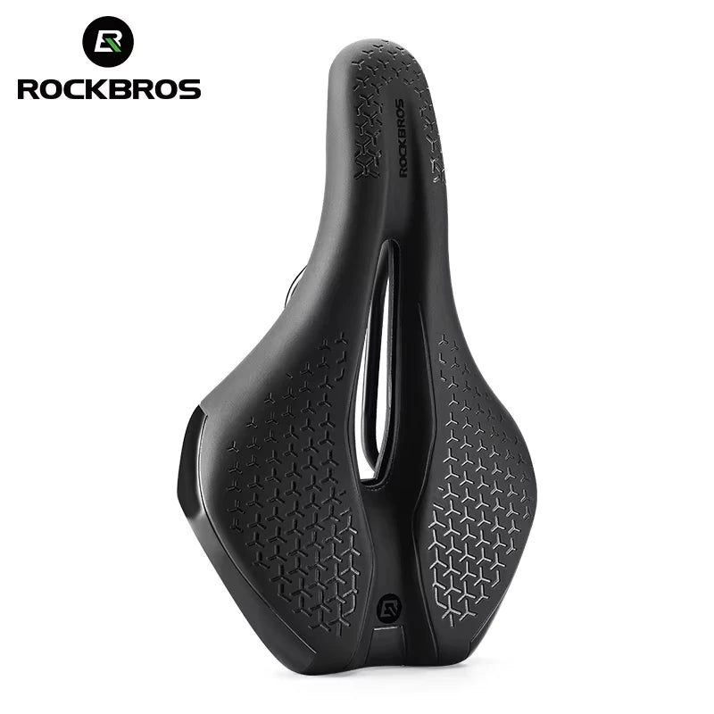 ROCKBROS Hollow Breathable Bicycle Saddle – Lightweight Shockproof PU Non-Slip Cycling Seat