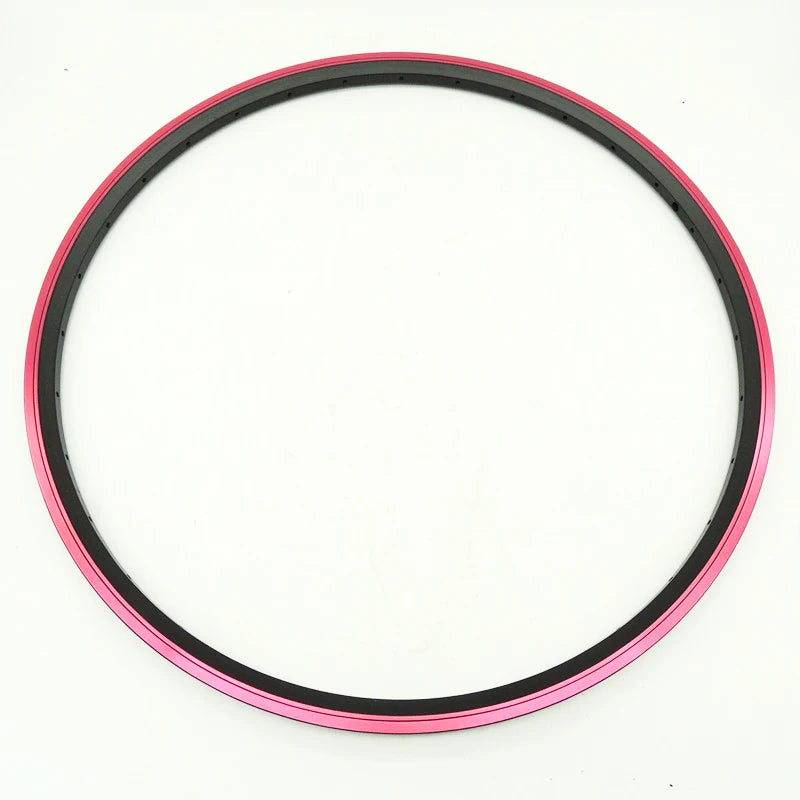 26" Mountain Bike Rim 32 Hole V Brake Aluminum Alloy Double-Layer Bicycle Rim 26 inch Red Black Schrader Valve