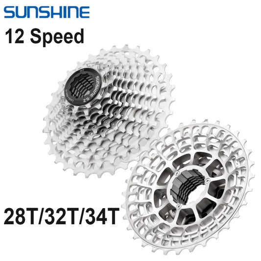 SUNSHINE Road Bike Cassette  Ultralight Freewheel 12 Speed K7 Freewheel MTB Sprocket for SHIMANO