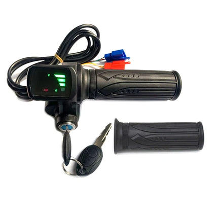 GUOMUZI 1pc Electric Bike Throttle Handlebar with LED Display 36V48V Accelerator for E-bike/Electric Scooter