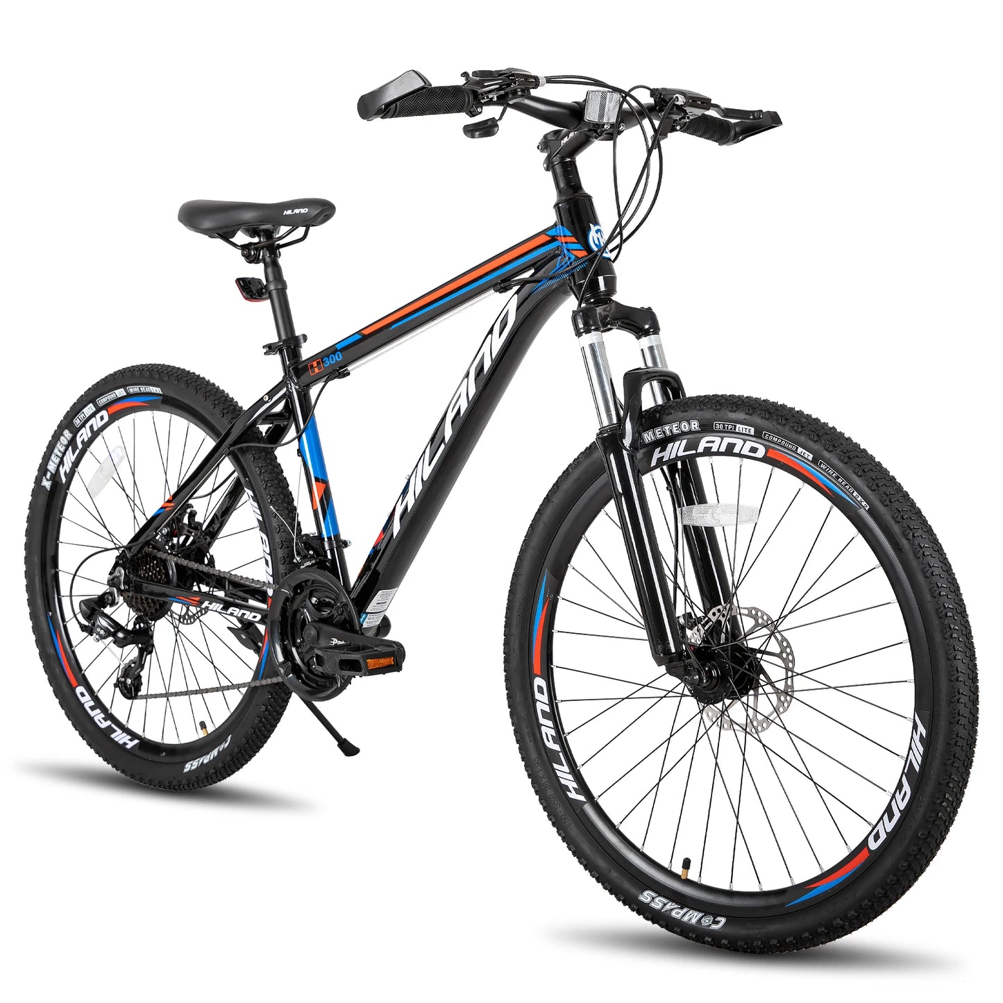 Hiland 26/27.5Inch Aluminum Mountain Bicycle Bike 24 Speeds with Disc Brake Suspension Fork