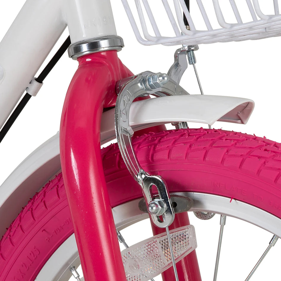JOYSTAR Girls Bike for Toddlers and Kids Ages 2-7 Year Old, 12 14 16 Inch Kids Bike with Training Wheels, Handbrake and Basket