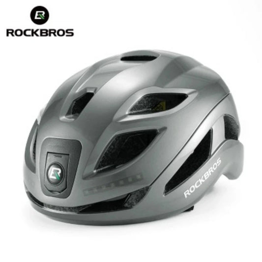 ROCKBROS Bicycle Light Helmet Type-C Charging Cycling Helmet Rechargeable Adjustable MTB Safely Mountain Road Scooter Helmet
