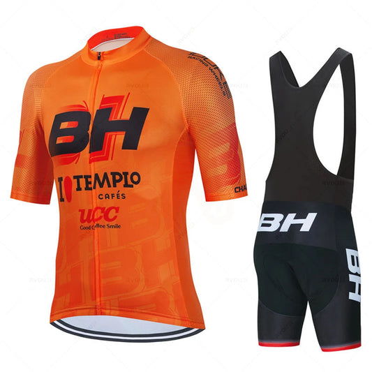 2023 RVOUEI New BH Pro Bicycle Team Short Sleeve Men's MTB Road Cycling Jersey Summer Breathable Bike Clothing Sets