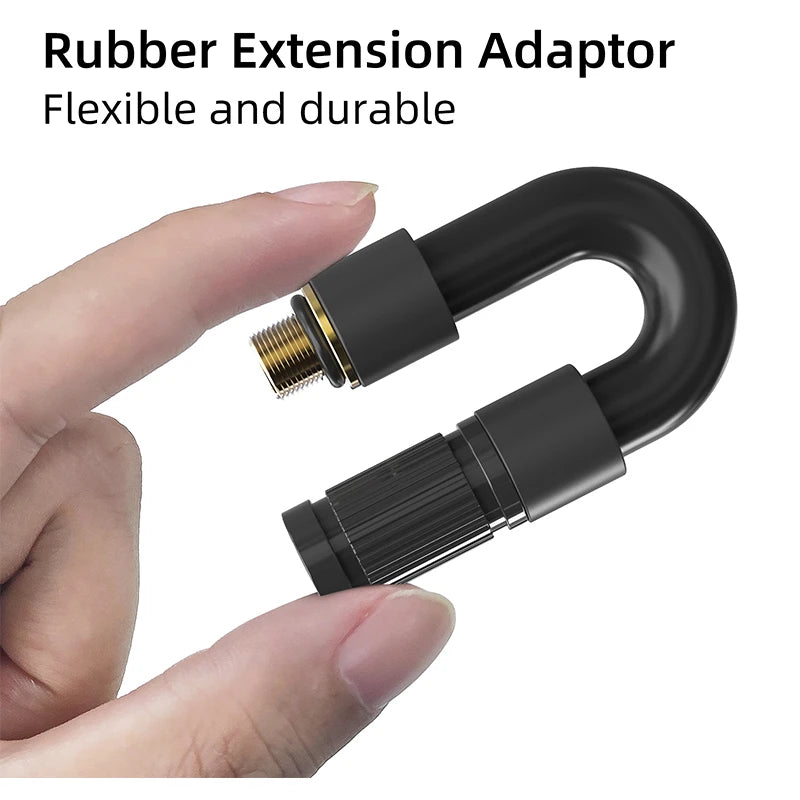 CYCLAMI 8mm Bicycle Air Pump Extension Tube Pump Bicycle Hose Air Pump Connector Bike Air Pump Tire Inflator Nozzles