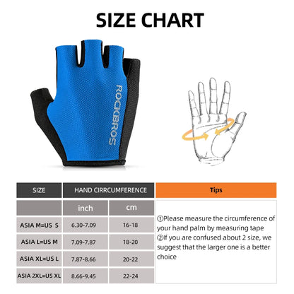ROCKBROS Cycling Gloves Half Finger Breathable Sport Gloves