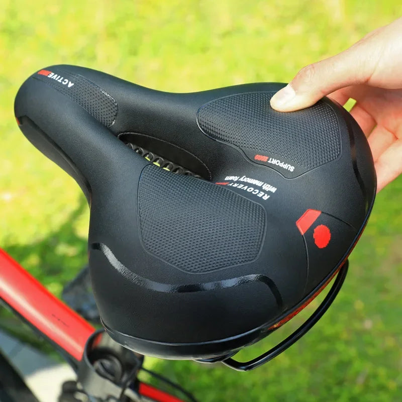 Reflective Shock Absorbing MTB Bicycle Seat Breathable Rainproof Road Mountain Bike Saddle Comfortable Cycling Accessory for Men