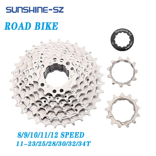 Sunshine HG Road Bike Ultralight Cassette 8 9 10 11 12 Speed  Flywheel Sprocket for SHIMANO