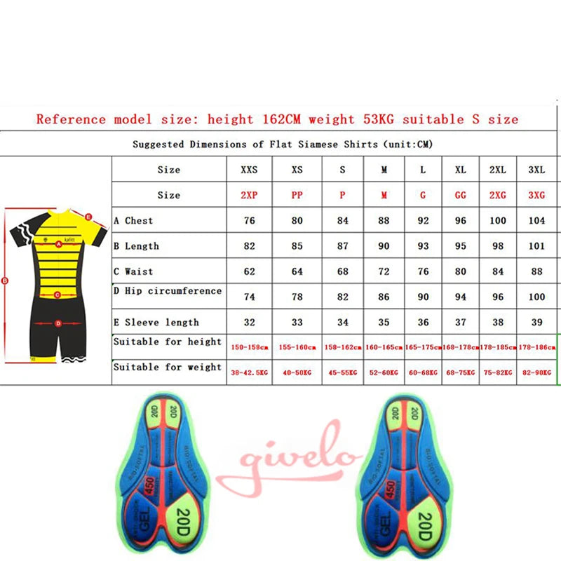 GIVELO Women Cycling Clothing Jersey Skinsuit Sets GEL Long Jersey Suit MTB Bike Outfit