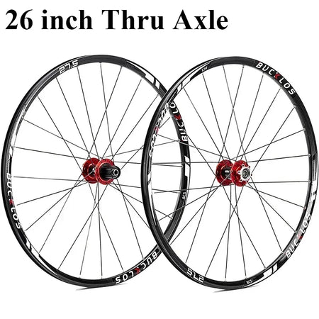 BUCKLOS Carbon MTB Wheelset – 26 / 27.5 / 29 Inch Disc Brake Wheels - 26 inch-TA-1 Pair - Bike Wheelset