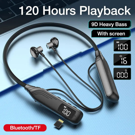 EARDECO 120 Hours Playback Sports Bluetooth Neckband  Earphone  with Mic