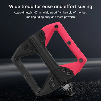 RACEWORK Nylon Bike Pedal Road MTB Pedals Flat Platform Mountain Bicycle Ultralight Seal Bearings Pedals