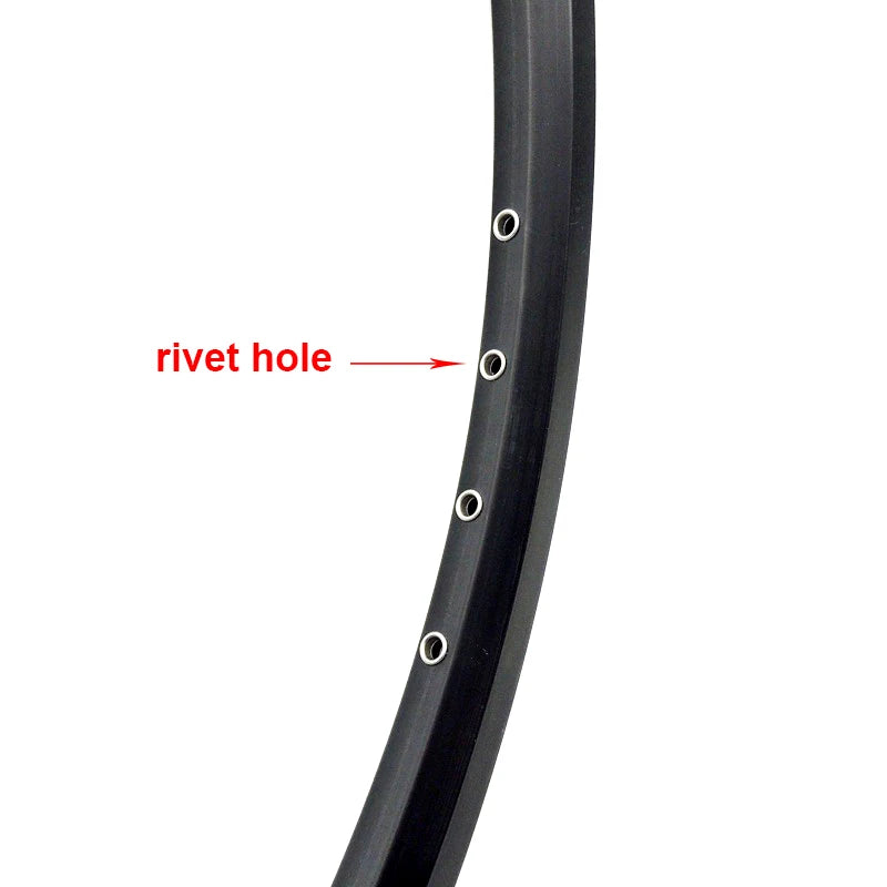 2 Pcs 26 Inch 32H Mountain Bike Rim Double Layer Rivet Hole Aluminum Alloy Disc Brake Black Rim With White Mark Can Customized