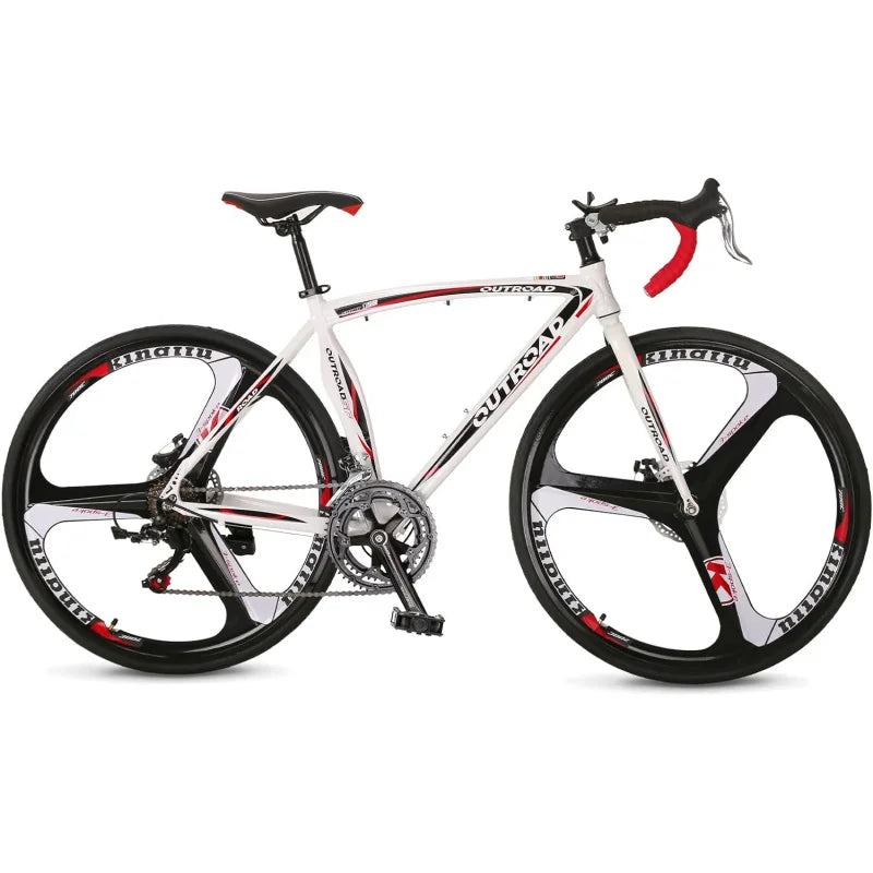 APanAme 14-21 Speed Road Light Aluminum Alloy Frame.700C Wheel with Dual Disc/V Brakes,Adult Faster Racing Bike