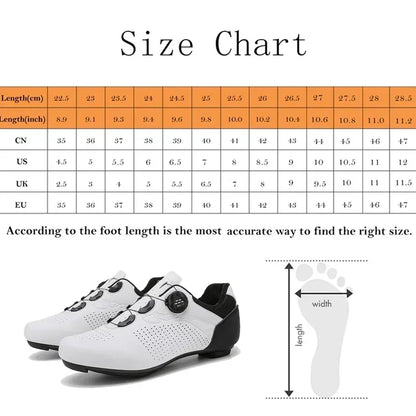 ANNPOTS Men MTB Cycling Shoes Sneakers Self-Locking Women Road Bicycle Shoes Exercise Cleats Bikes Sneakers Clip Cycle Training Shoes