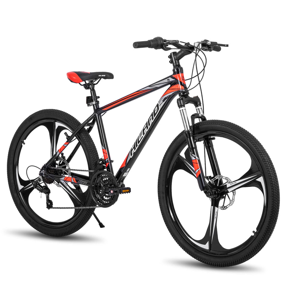 Hiland Mountain Bike,Shimano 21 Speeds Drivetrain,Aluminum Frame 26 Inch Wheels, with Disc-Brake for  Men's  Women MTB Bicycle