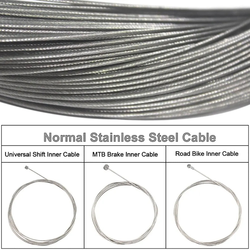 Stainless Steel Bike Shifter Brake Cable Set MTB Road Bike Front Rear Derailleur Shift Brake Inner Cable for Bicycle