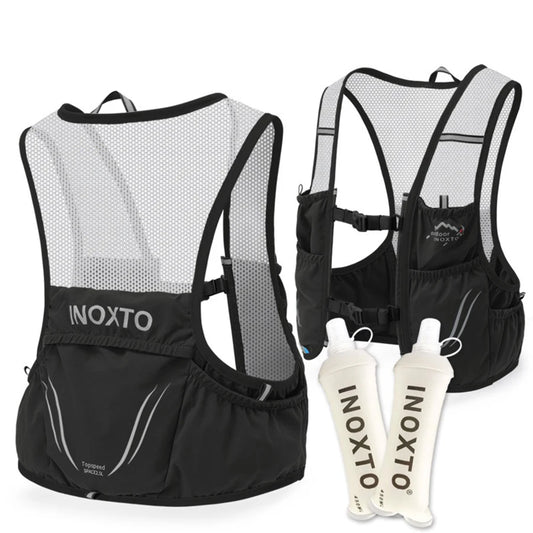 Inoxto Unisex Lightweight Running Backpack Hydration Vest for Marathon Hiking Bicycle Portable Sports Gear Polyester