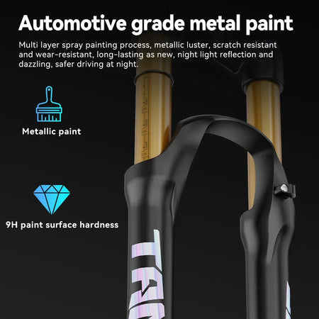 TANKE MTB Air Front Suspension Fork Rebound Adjustable 26/27.5/29’’ Quick Release 120mm Travel Bicycle Fork