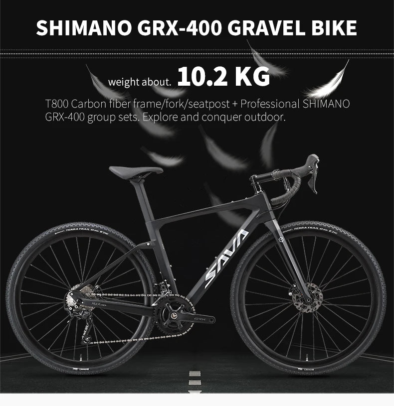 SAVA Hulk  GRX-400  Gravel bike with SHIMANO GRX400  20S Speed T800 carbon fiber