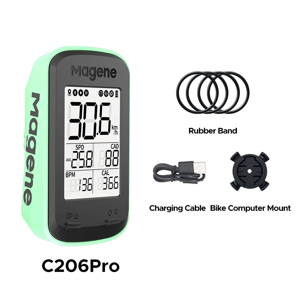 Magene C206 Pro Bike Computer Wireless GPS Speedometer Waterproof Road MTB Bicycle Bluetooth ANT with Cadence Cycling Sensor