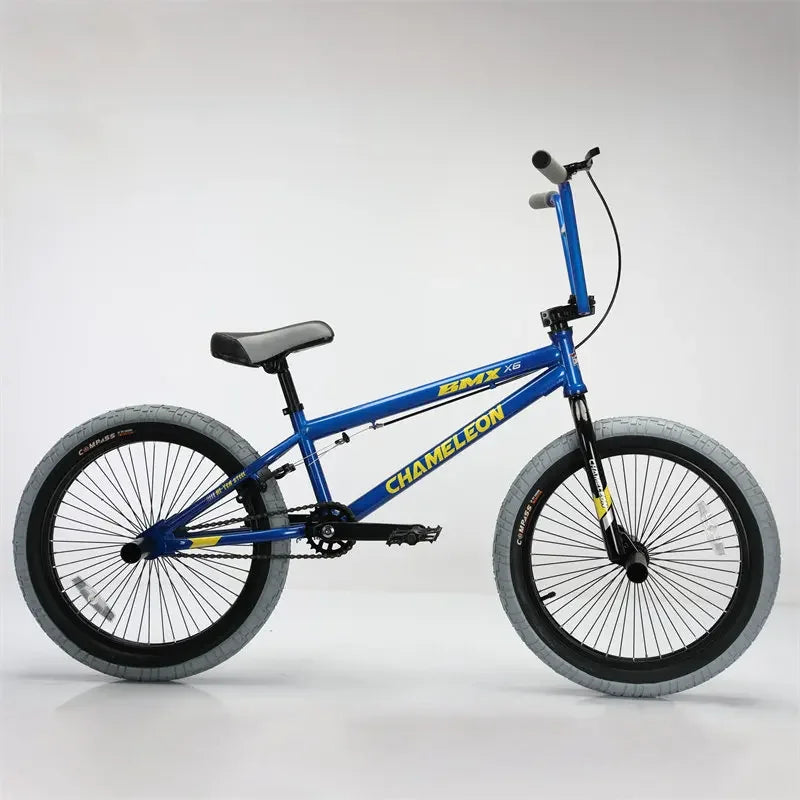 Adults BMX Bike 20 Inch V-Brake/Disc Brake Bicycle Unisex Street Racing Steel Frame Aluminum Rim Colorful Saddle BMX Bicycle