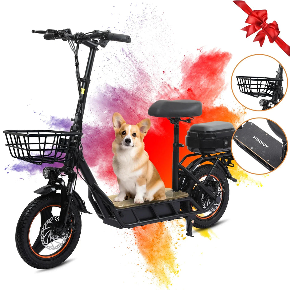 FREEBOY H14 Electric Scooter 750W 48V 18Ah Folding 14" Tire Adult City E-Scooter