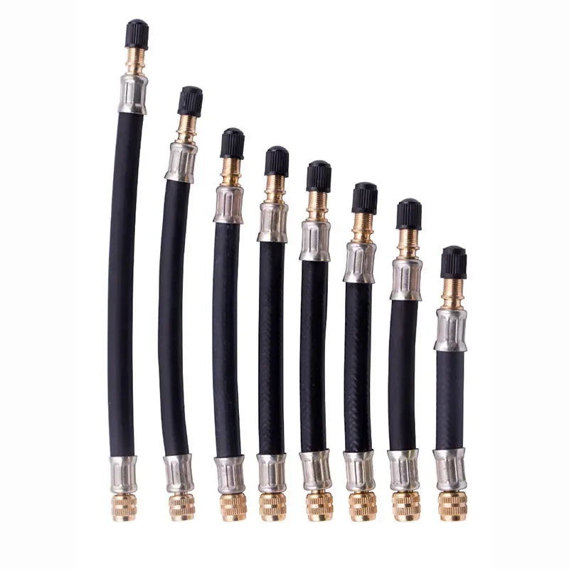Bicycle Valve Flexible Extensions Hose Tire Valve Inflatable Rubber Hose MTB Road Bike Car Wheels Tire Valve Stems Extensions Tube Adapter
