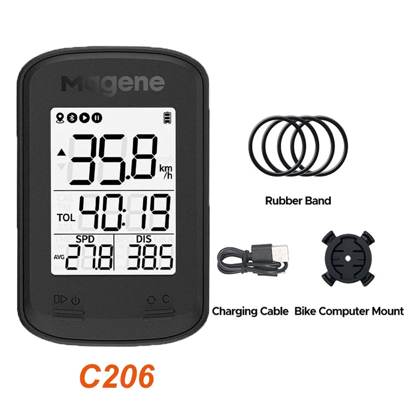 Magene C206 Pro Bike Computer Wireless GPS Speedometer Waterproof Road MTB Bicycle Bluetooth ANT with Cadence Cycling Sensor