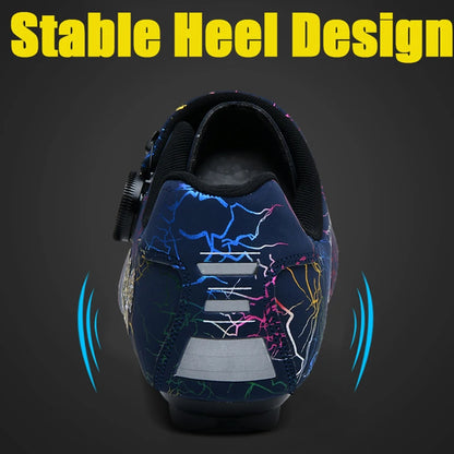 Women Cycling Shoes Road Self-Locking Bicycle Sports Shoes Men MTB Shoes SPD Flat-Bottomed Road Racing Cycling Sports Shoes