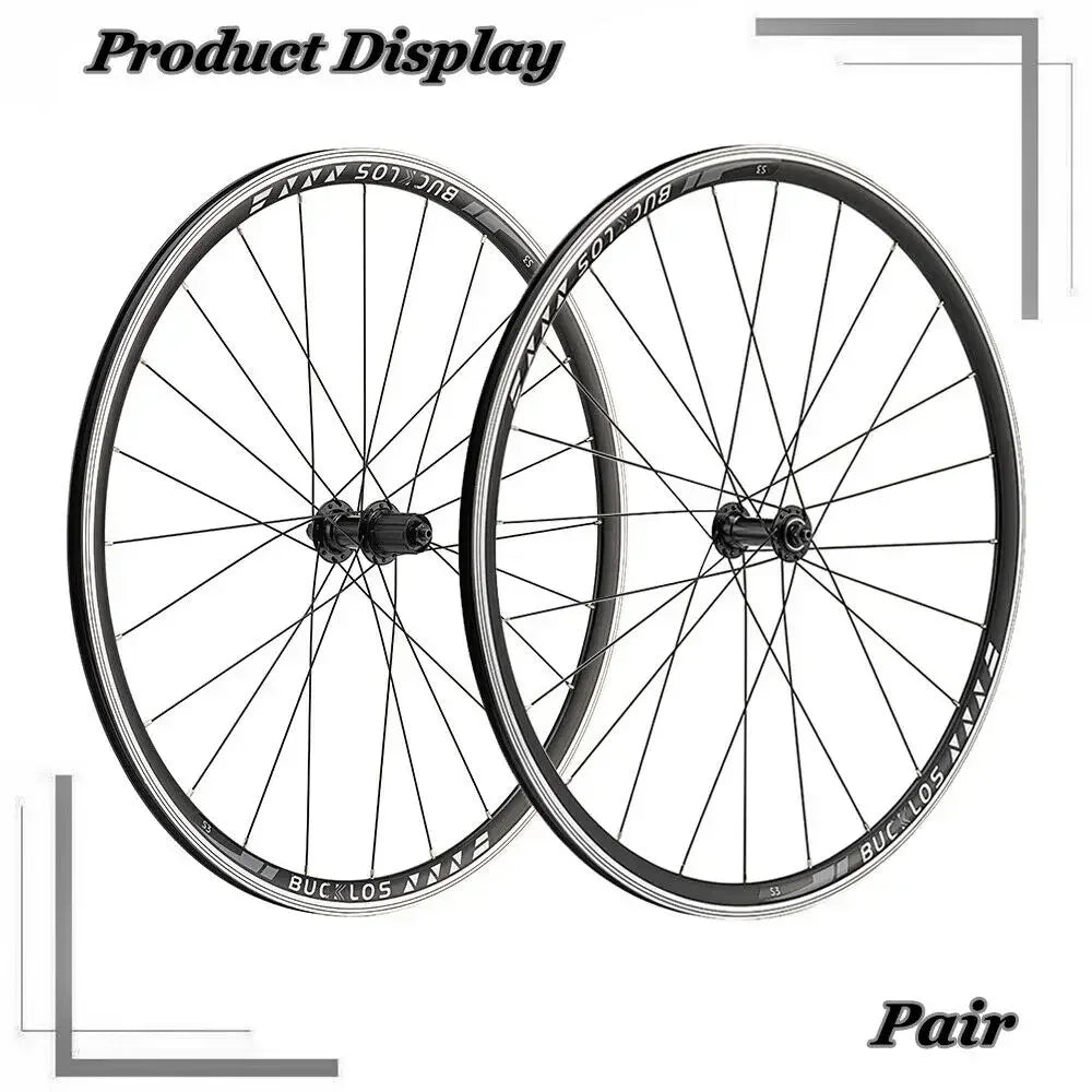 BUCKLOS 700C 40mm Road Bike Wheelset – Quick Release 24H - Aluminum-1Pair wheel - Road Bike Wheelset