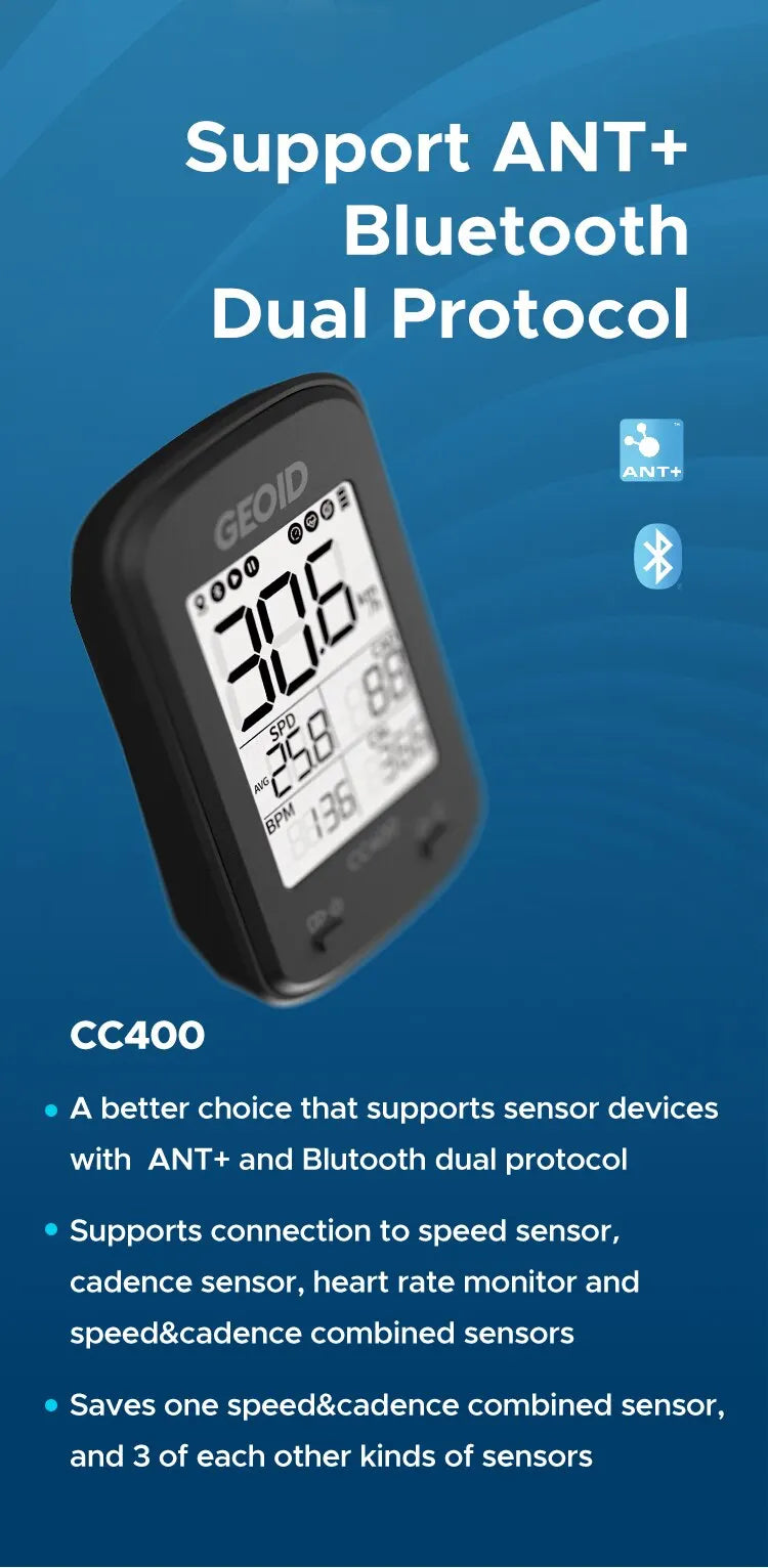 GEOID CC400 Smart GPS Bike Computer