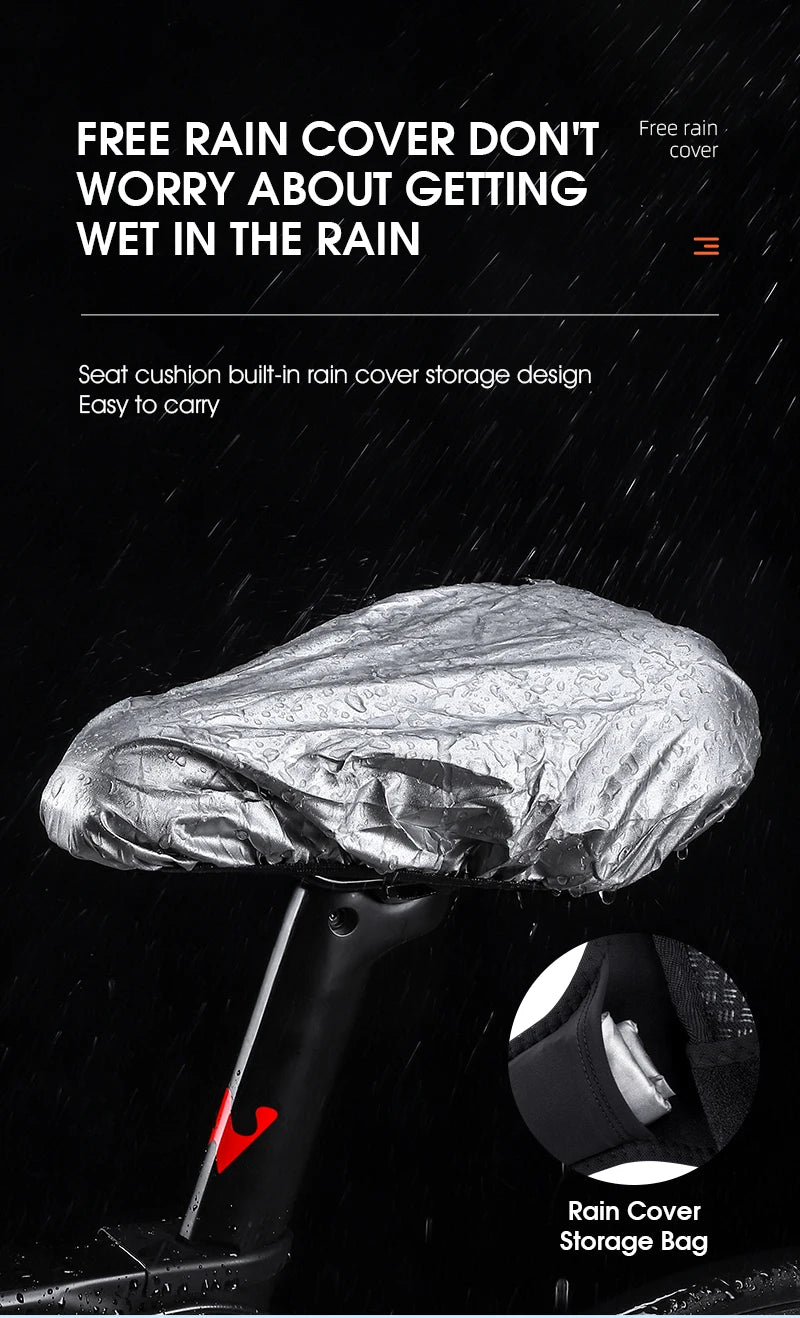 WEST BIKING MTB Bicycle Gel Saddle Cover With Rain Cover