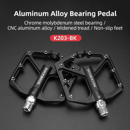 ROCKBROS Mountain Road Bike Flat Pedals 9/16" Sealed Bearing CNC Aluminum Alloy