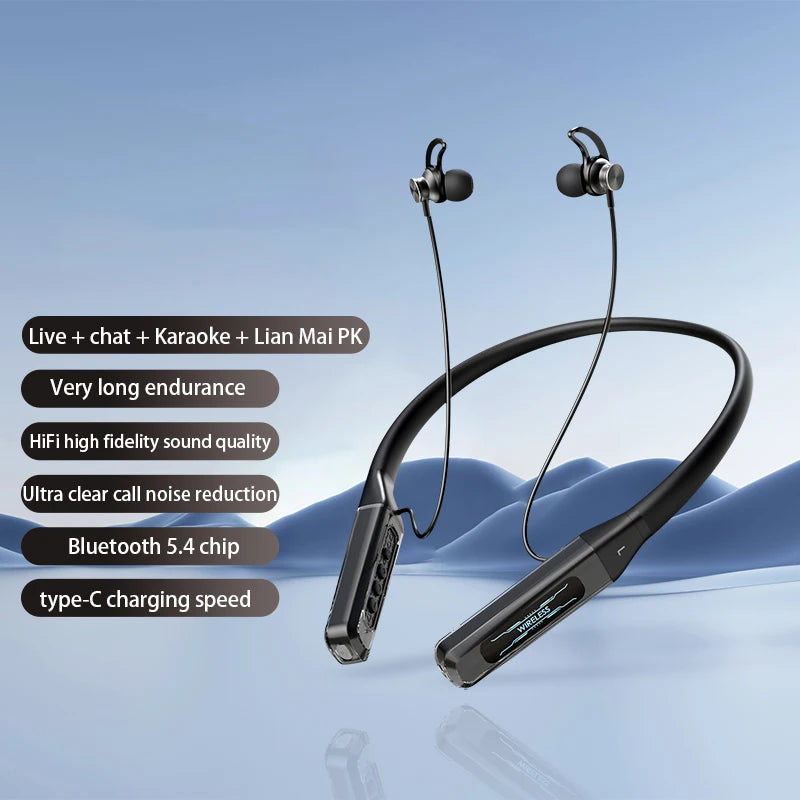 EARDECO Sport Wireless Bluetooth Earphones Bass Neckband Stereo Handsfree Headset with Mic Big Moving Coil for Sports And Outdoor