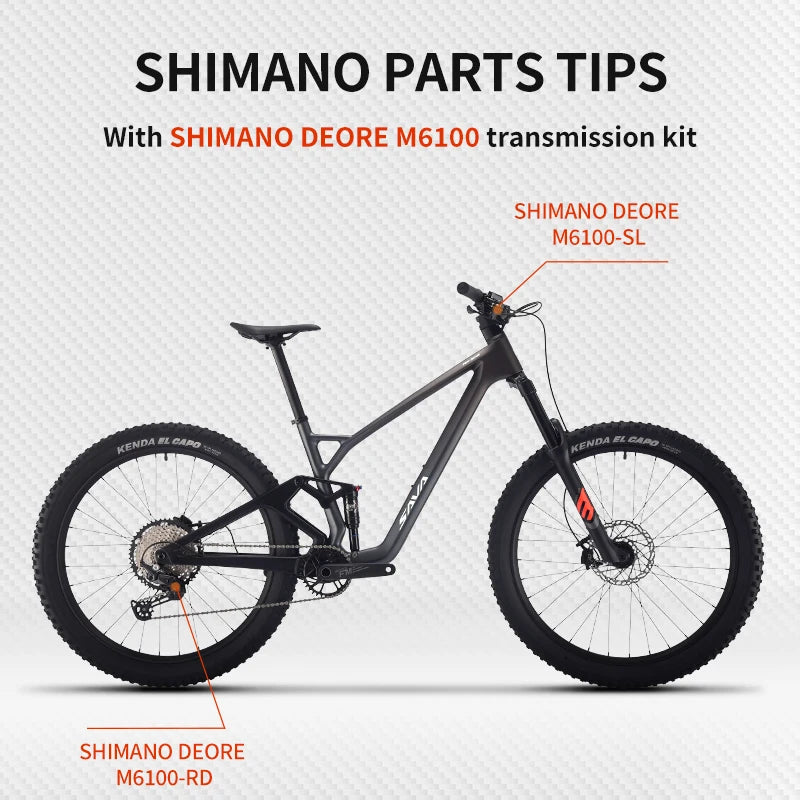 SAVA Titan612: Elite Carbon Fiber MTB with Shock Absorption & Hydraulic Disc Brakes