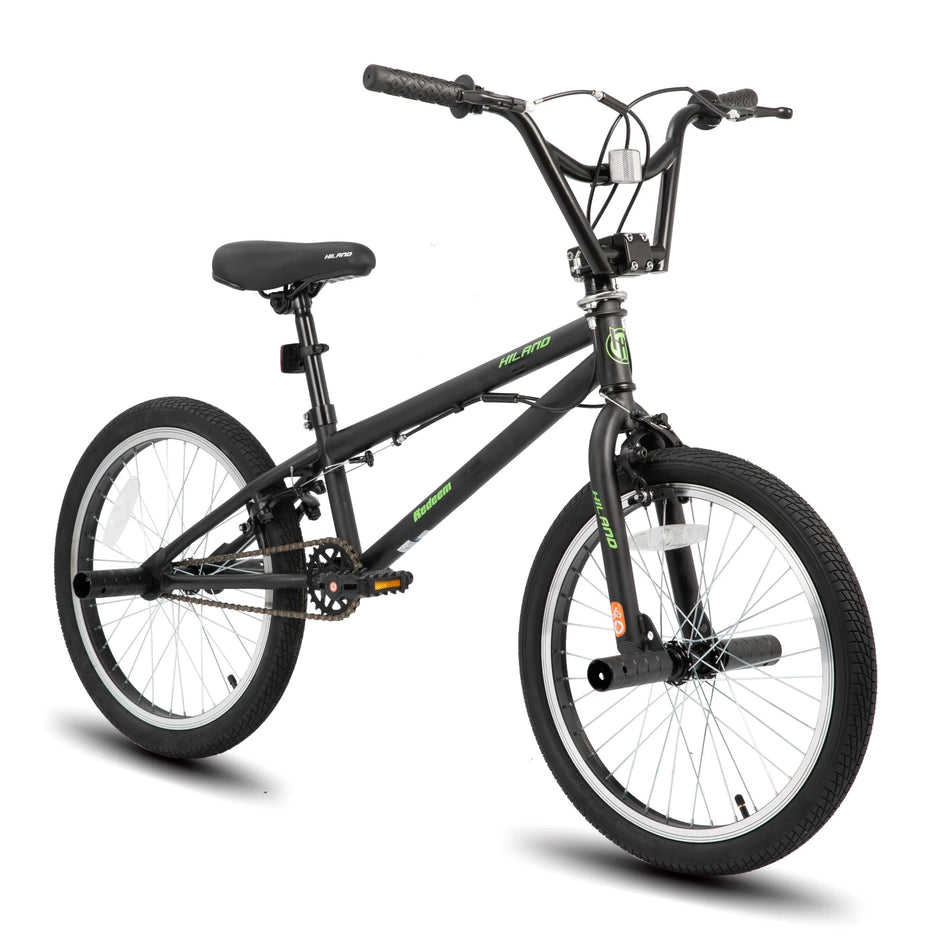 Hiland 20" Freestyle Kids BMX Bike,Beginner-Level to Advanced Riders with 360 Degree Gyro & 4 Pegs, Kids' Bicycles