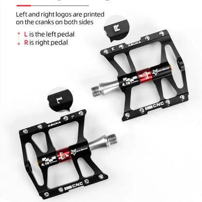 ROCKBROS Mountain Bike Bicycle Pedals Cycling Ultralight Aluminium Alloy 4 Bearings MTB Pedals Bike Pedals Flat BMX