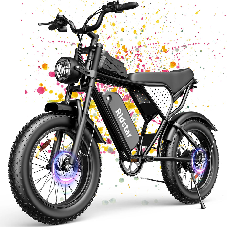 Ridstar MINI30 1500W Electric Bike – 20x4" Fat Tire 31 MPH Adult E-Bike