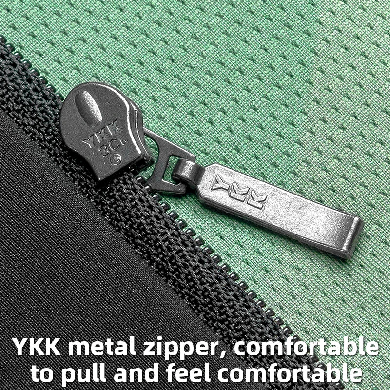 ROCKBROS Men's MTB Cycling Jersey Summer Sportswear Breathable T-Shirt Mountain Bike High-Quality YKK Zipper Short Sleeve GEL Pad