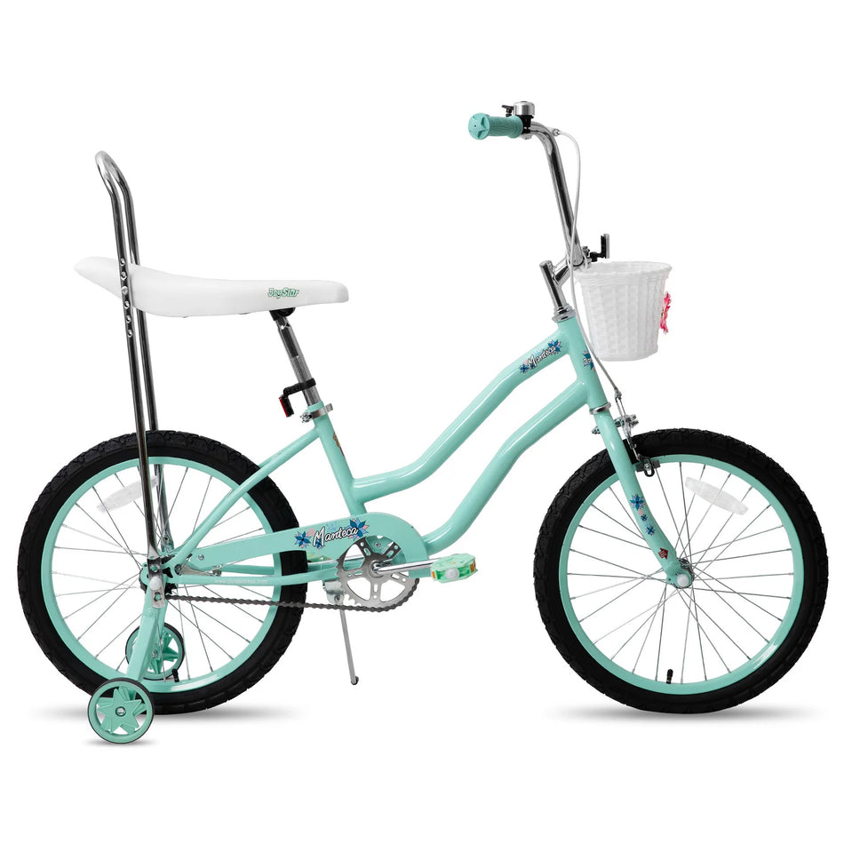 JOYSTAR Manteca Girls Bike with Training Wheels, Banana Seat for Girls Ages 6-15 Years, Front Handbrake, Coaster Brakes