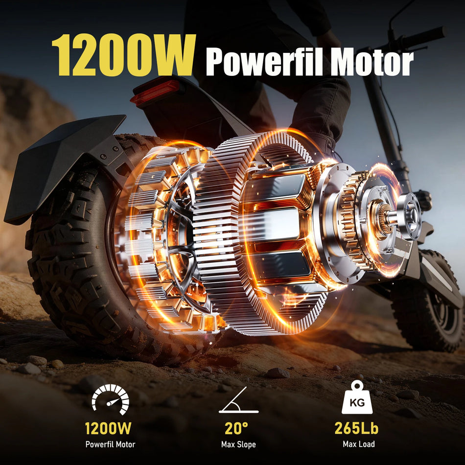 FREEBOY J2MAX 1200W Electric Scooter – 11" Pneumatic Tires