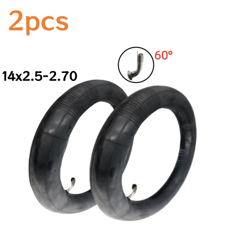 14-Inch Electric Bike Inner Tube – Bent Valve Stem | 14×1.75 to 14×3.0 | Velozzo